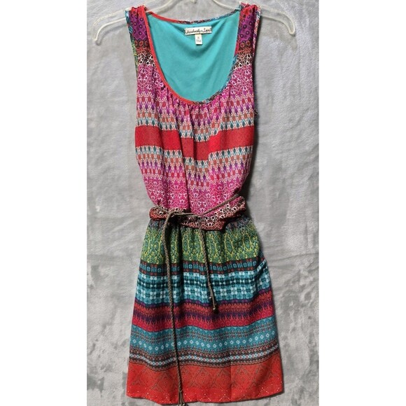 Dresses & Skirts - Accidentally In Love  Dress Womens Small Multicolor Geometric Boho Hippie Tank
